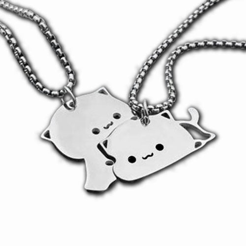 Set de 2 Collares de Pareja: Gatitos de WhatsApp